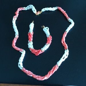 Coral and Mother of Pearl Set